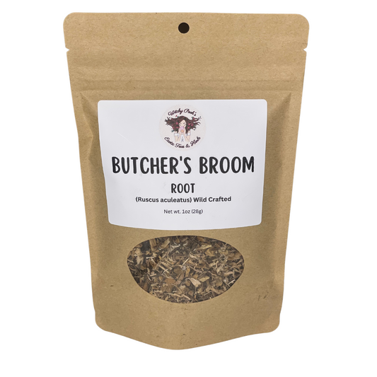 Witchy Pooh's Butcher's Broom Root Dried Strengthen Psychic Abilities, and Grounding