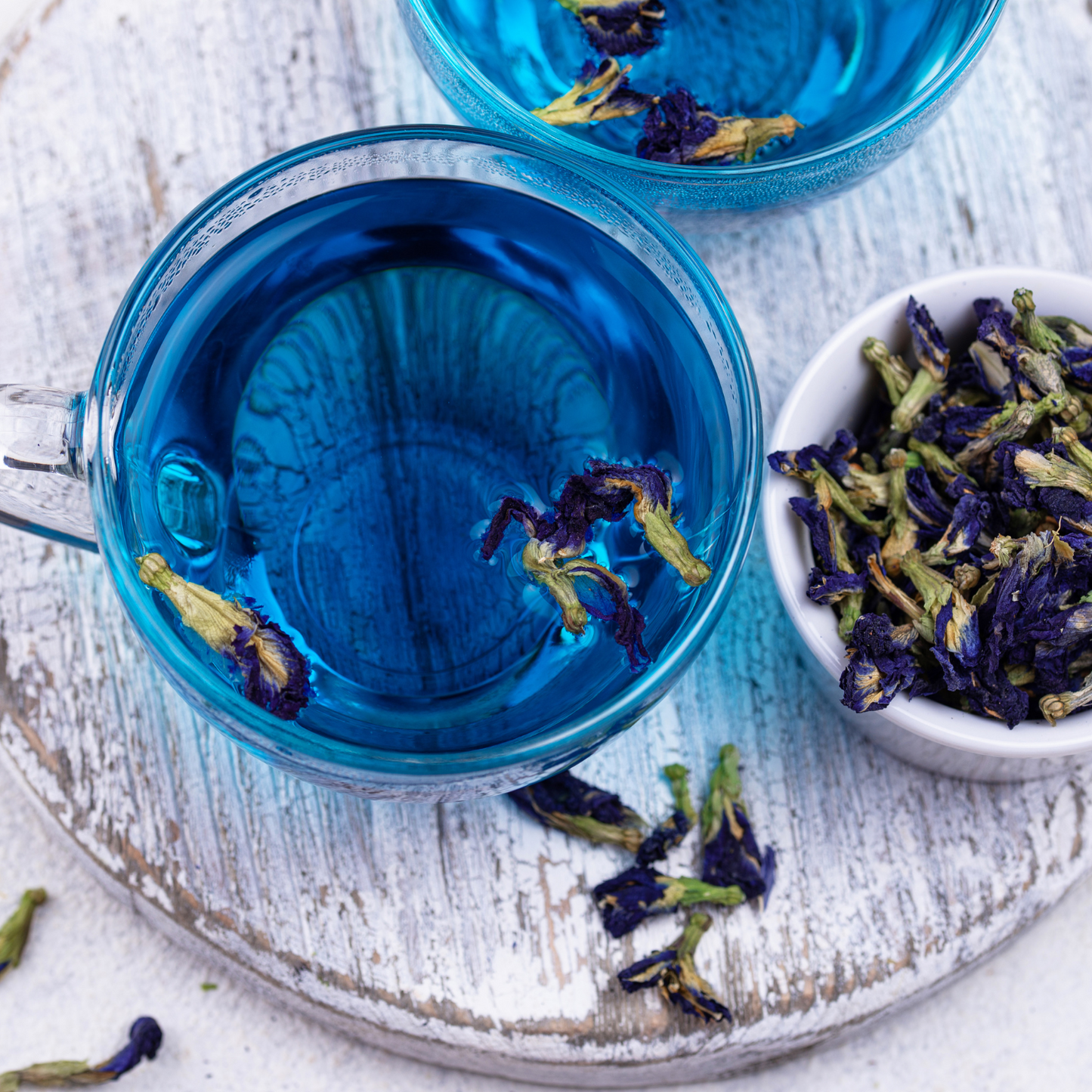 Witchy Pooh's Butterfly Pea Flower Loose Leaf Herbal Blue Colored Tea, Add Lime to Turn Purple!