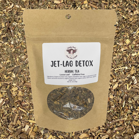 Witchy Pooh's Jet-Lag Relief Loose Leaf Organic Functional Herbal Detox Tea, Caffeine Free, For Jet Lag Relief