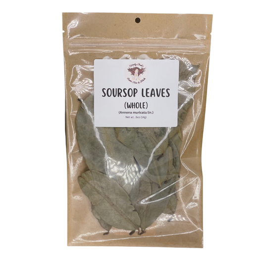 Witchy Pooh's Soursop Whole Tea Leaves for Hoodoo, Rituals, Offerings to Deities