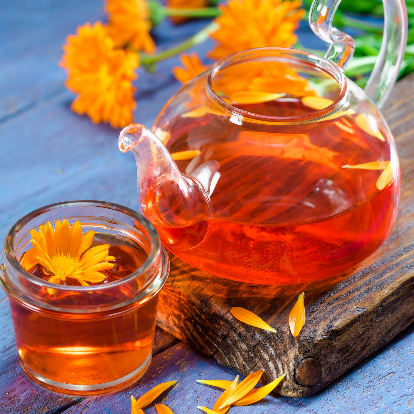 Marigold Flower Petals, Herbal Tea, Loose Leaf Tea, Flowers Whole