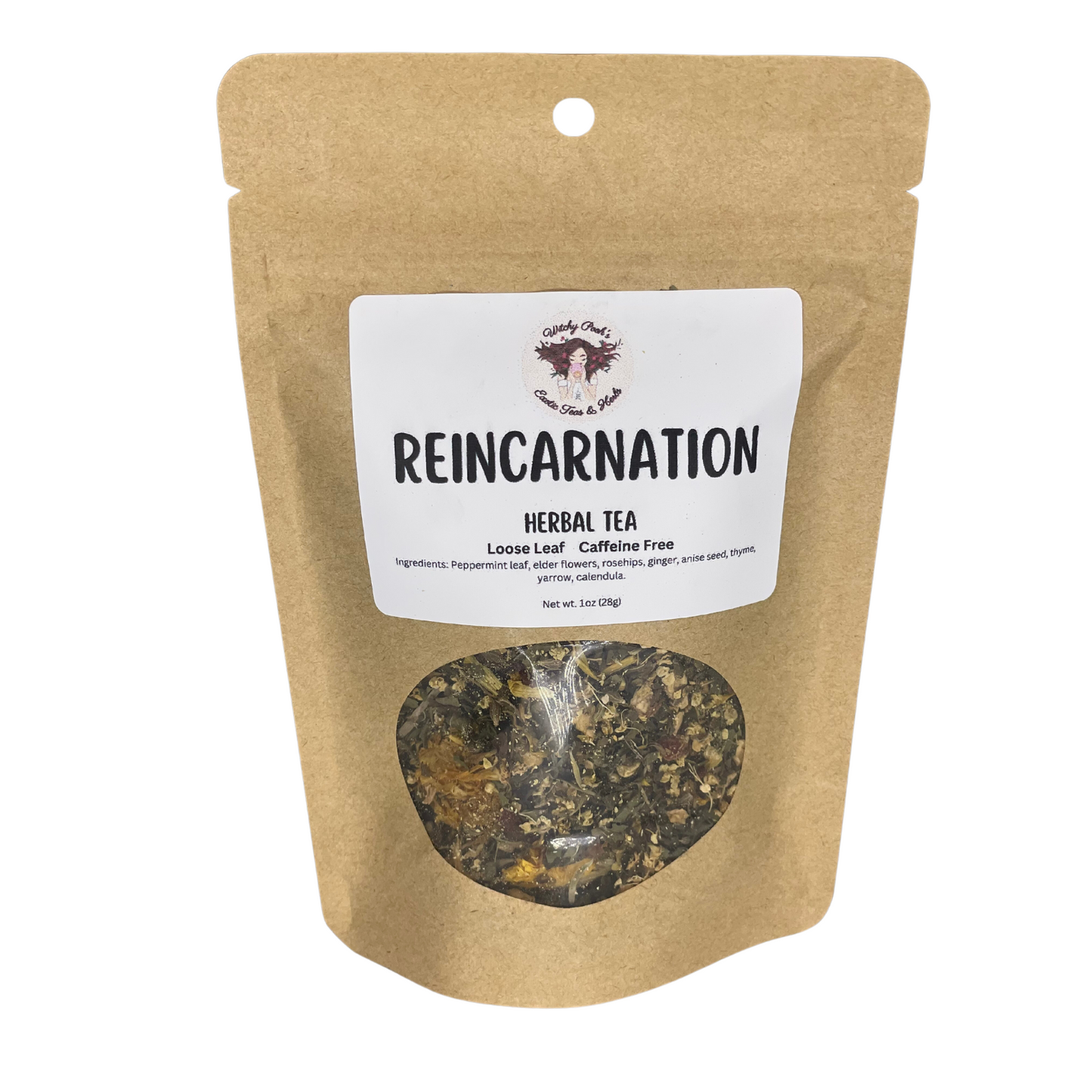 Reincarnation Loose Leaf Functional Herbal Tea, Caffeine Free, For Cold and Flu Relief, Immune Boost