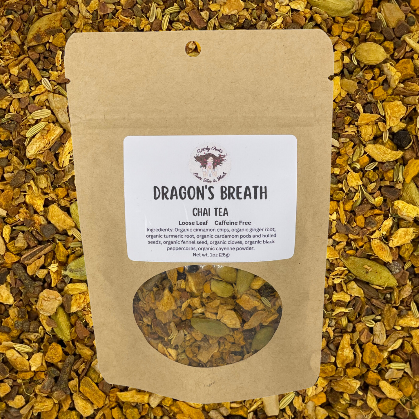Dragon's Breath Loose Leaf Spicy Chai Herbal Tea, Bloody Mary Mix, Caffeine Free