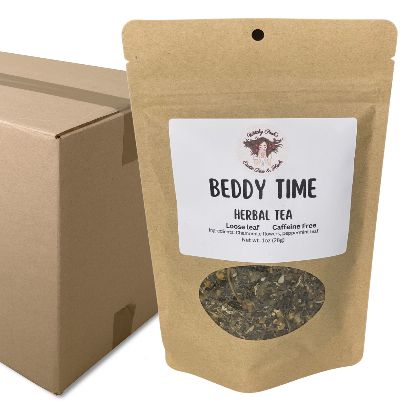 Beddy Time Loose Leaf Herbal Chamomile Peppermint Tea, Caffeine Free, Natural Sleep Aid