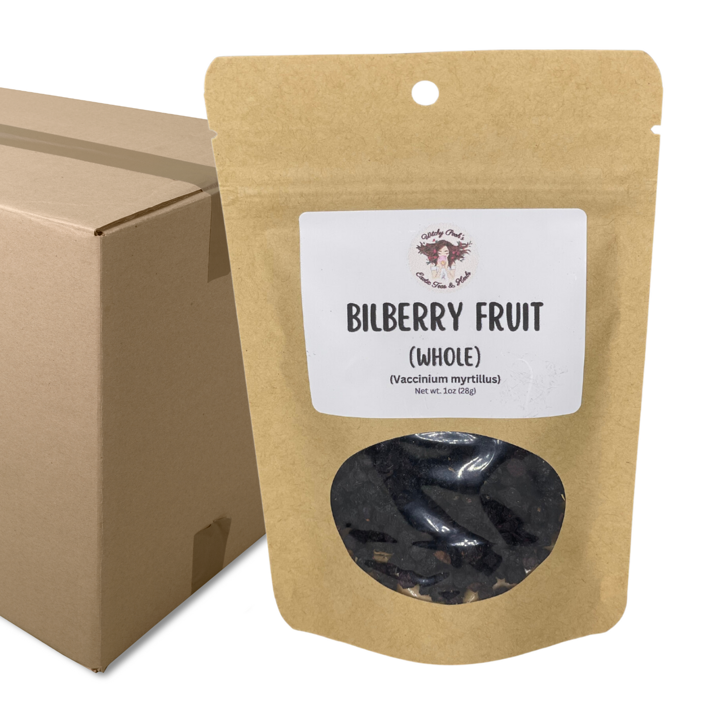 Witchy Pooh's Bilberry Fruit Whole Soft and Chewy Berry Snack, Exotic Berries Great for Trail Mix