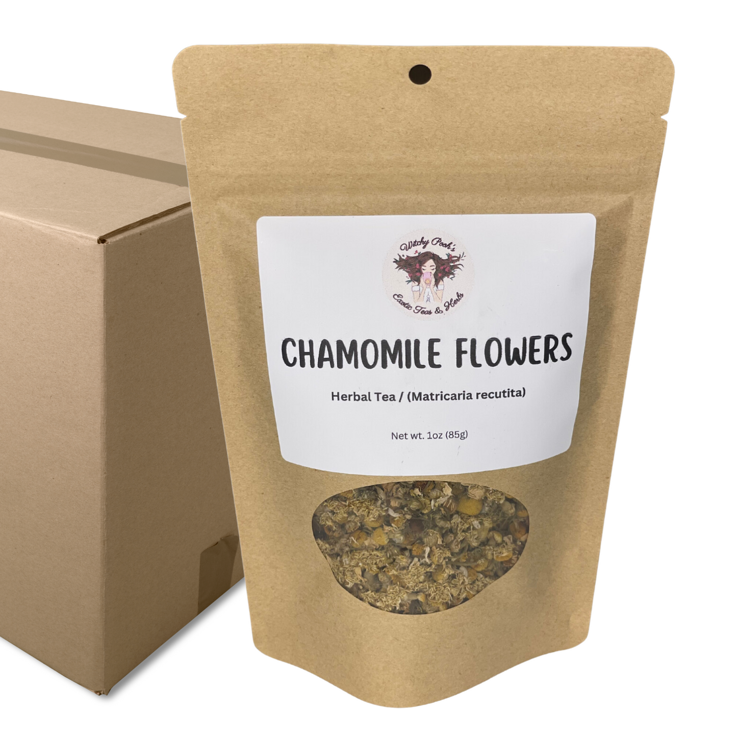 Chamomile Flowers Loose Leaf Herbal Tea, Caffeine Free, For Stress Relief and Sleep Aid