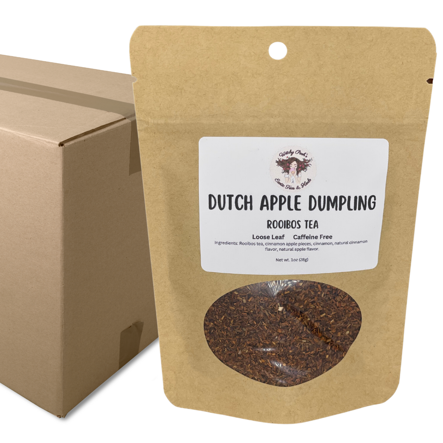 Dutch Apple Dumpling Loose Leaf Herbal Apple Fruit Rooibos Tea, Caffeine Free