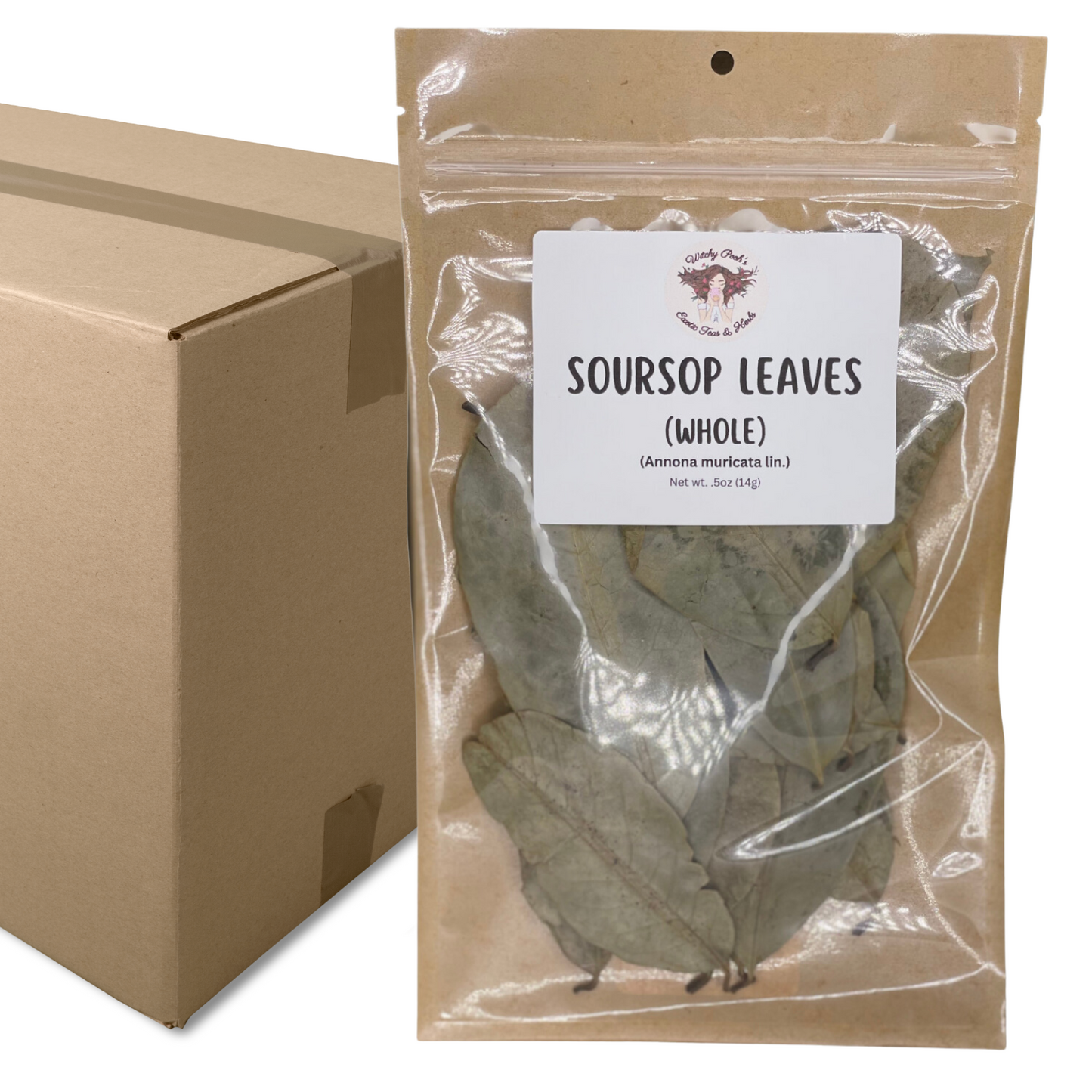Witchy Pooh's Soursop Whole Tea Leaves for Hoodoo, Rituals, Offerings to Deities