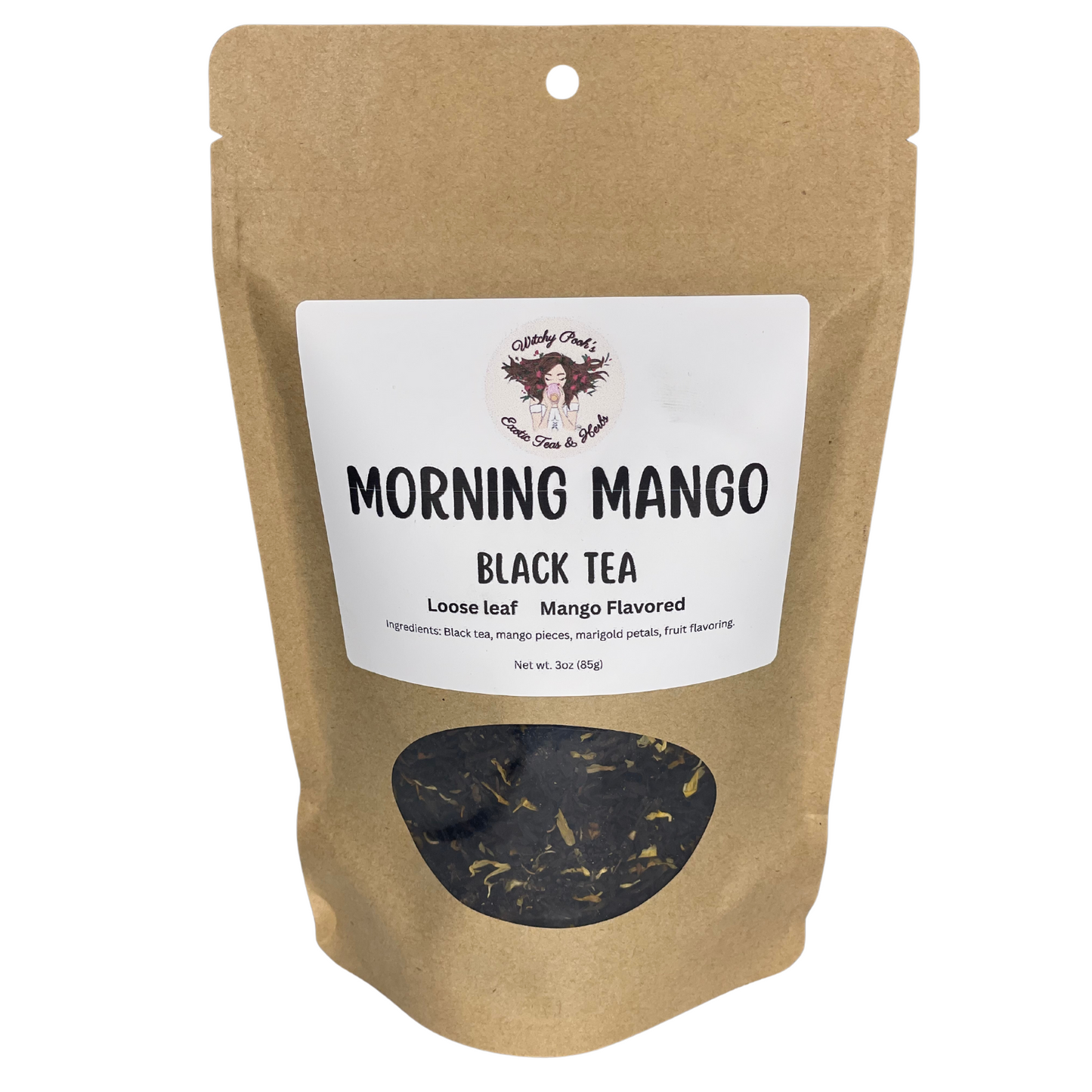 Witchy Pooh's Morning Mango Loose Leaf Mango Fruit Flavored Black Tea