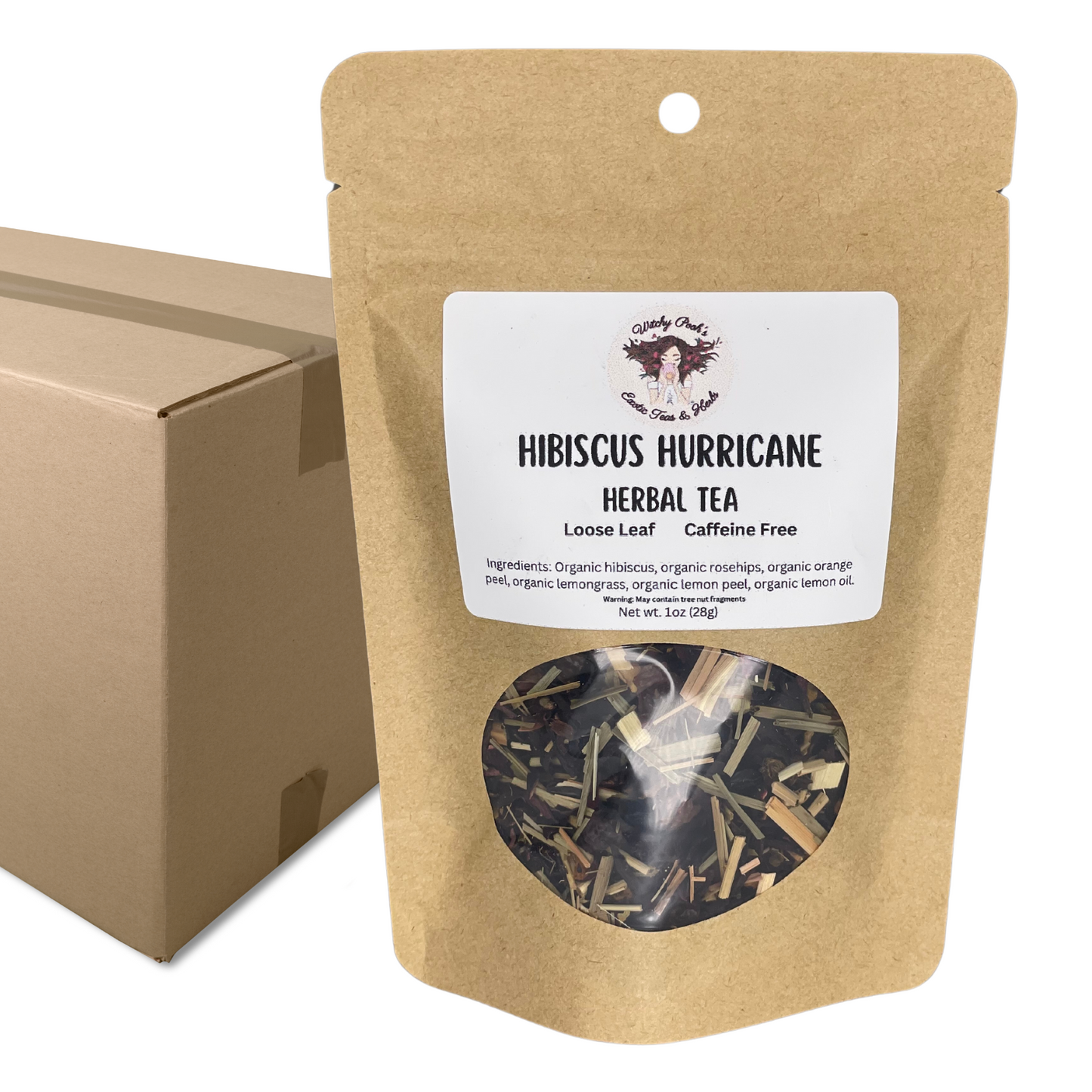 Hibiscus Hurricane Organic Loose Leaf Herbal Fruit Tea, Caffeine Free