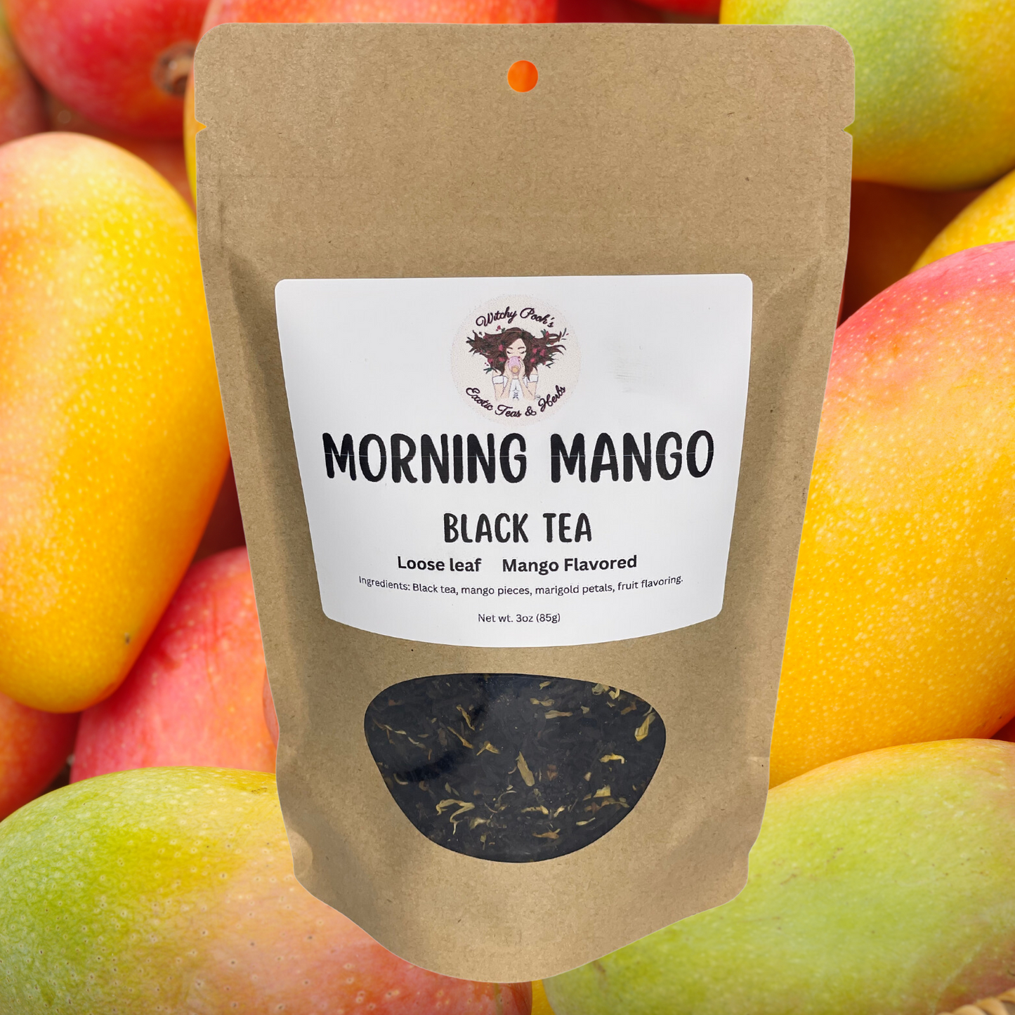 Witchy Pooh's Morning Mango Loose Leaf Mango Fruit Flavored Black Tea