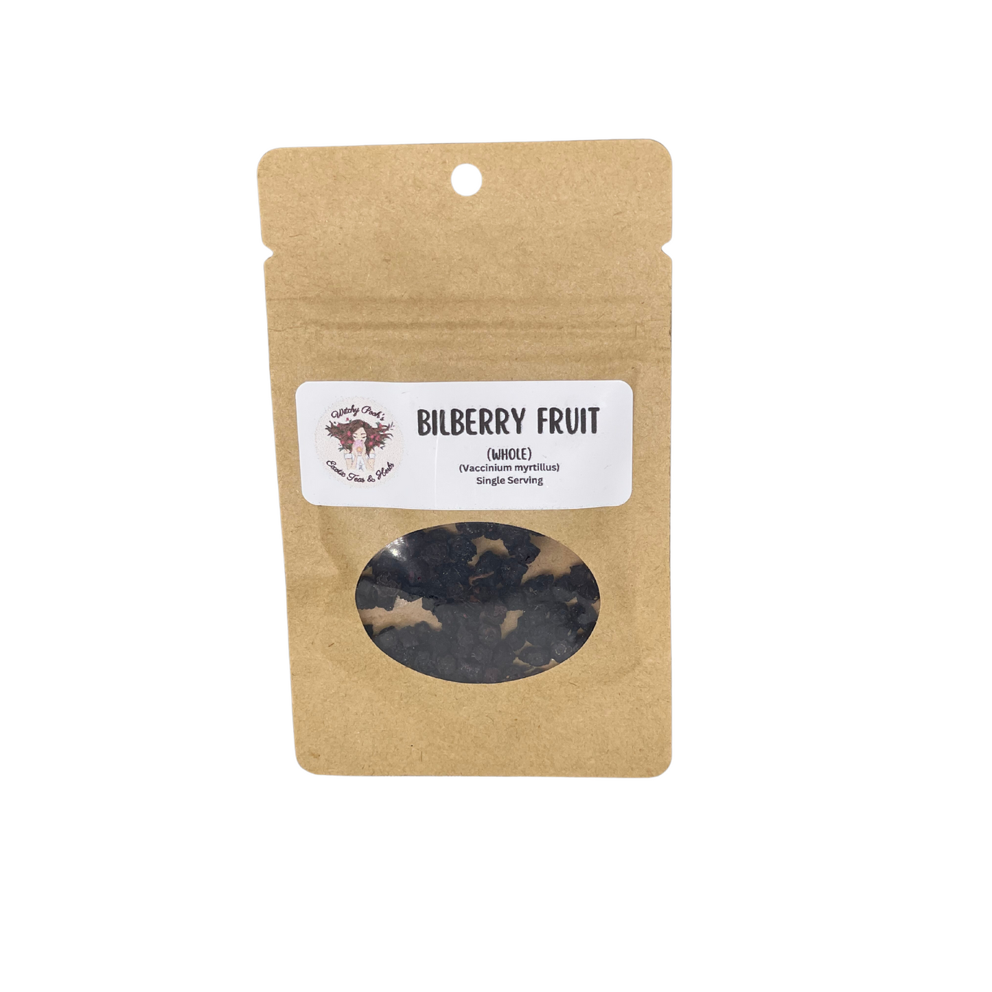 Witchy Pooh's Bilberry Fruit Whole Soft and Chewy Berry Snack, Exotic Berries Great for Trail Mix