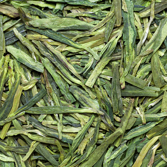 Dragon Well Longjing Loose Leaf Green Tea for Monastic Rituals High Caffeine Equal to a Cup of Coffee