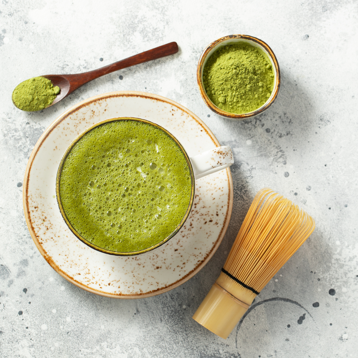 Matcha Green Tea Powder, Ceremonial Grade, High Quality, Vibrate Green Color