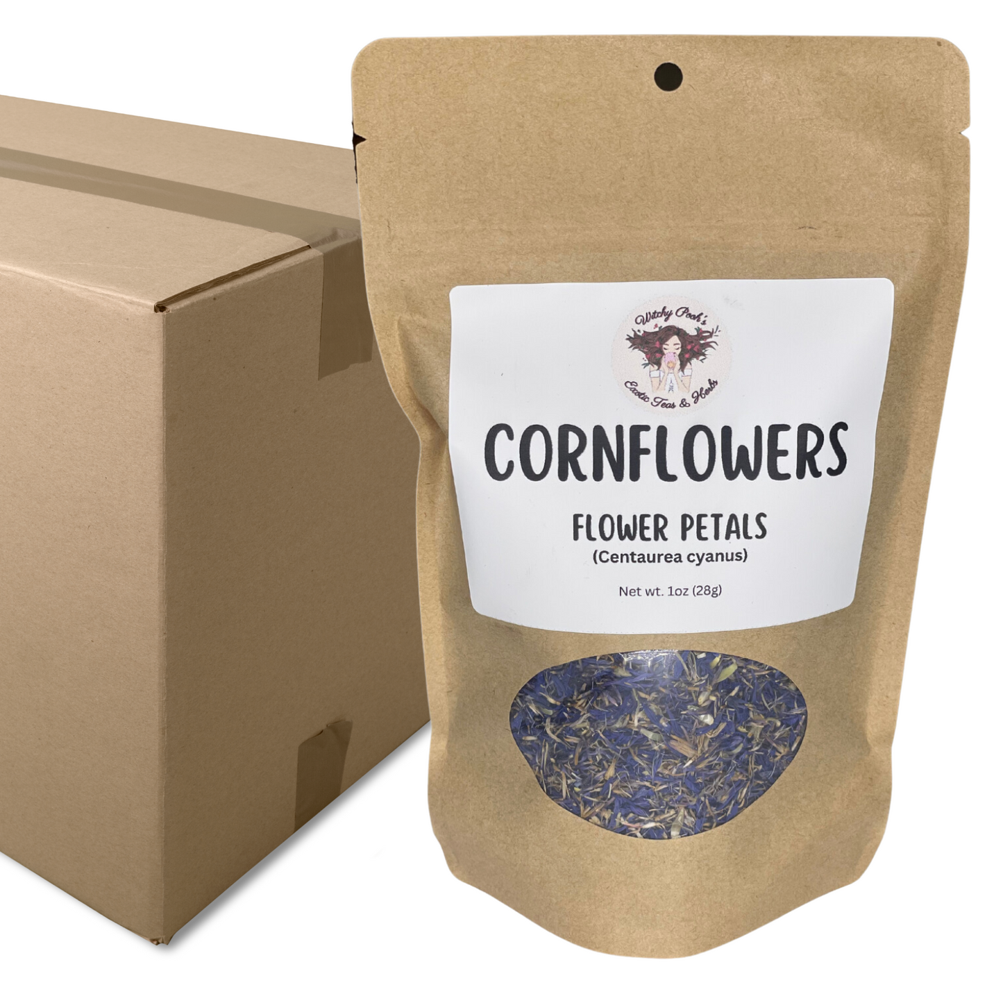 Witchy Pooh's Cornflowers Petals Loose Leaf Herbal Blue Tea, Caffeine Free