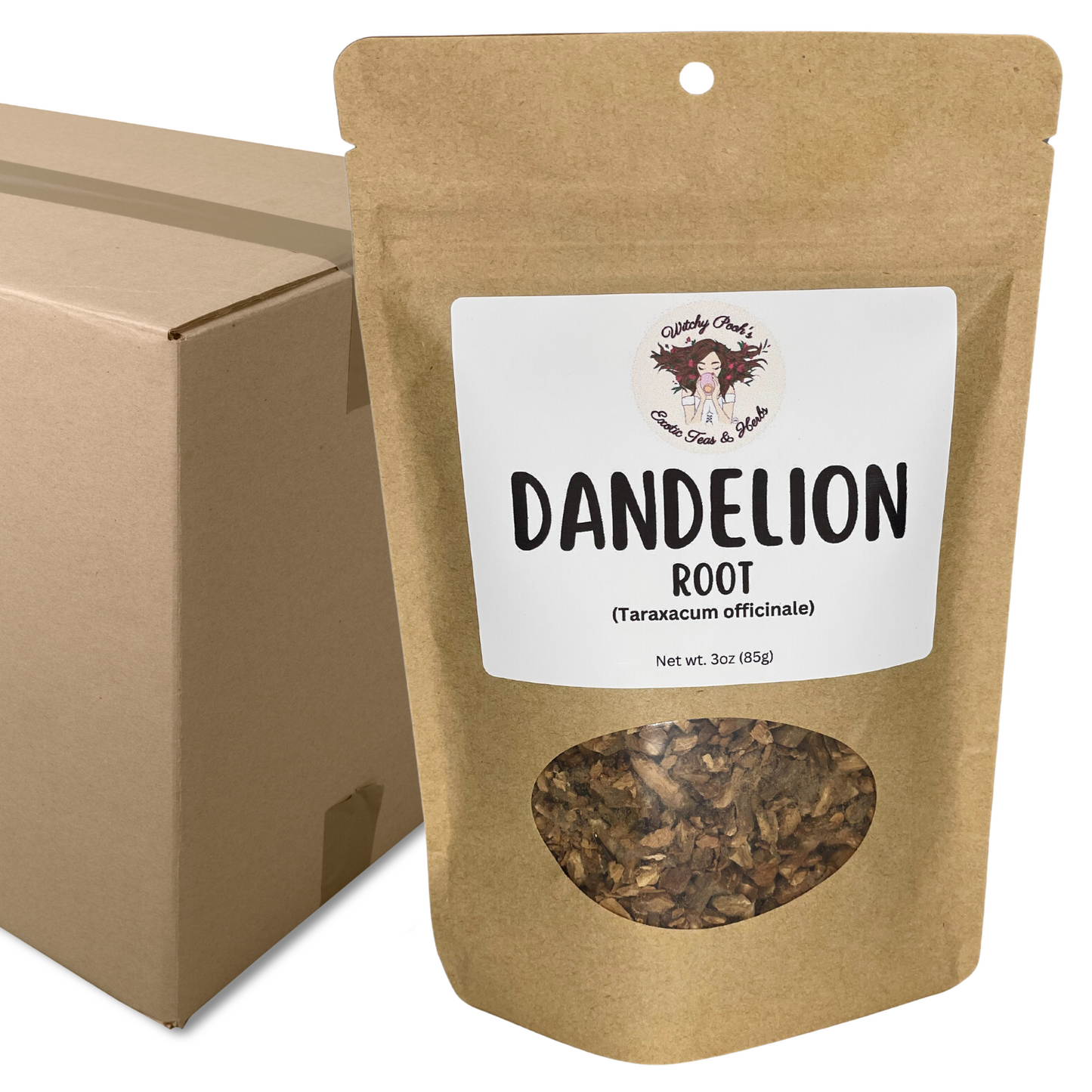 Witchy Pooh's Dandelion Root Loose Leaf Herbal Tea for Purification Rituals and Healing Ceremonies