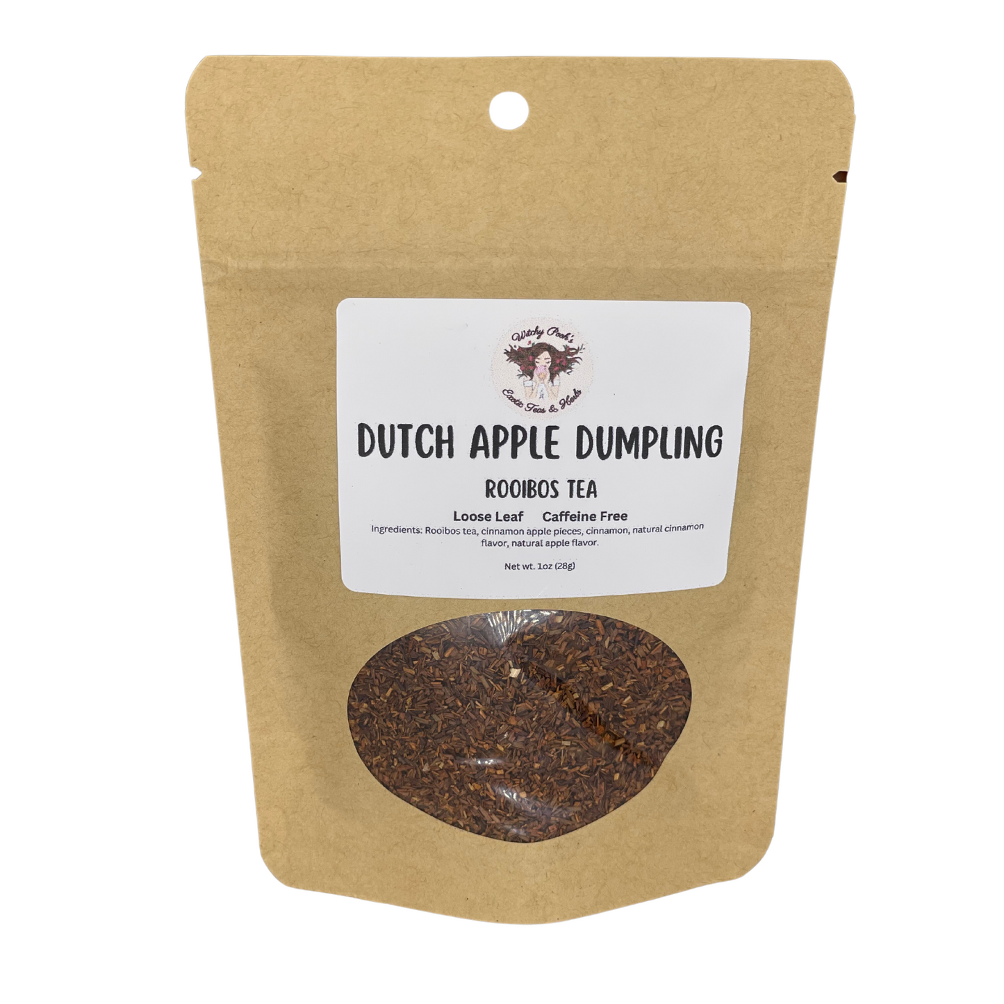 Witchy Pooh's Dutch Apple Dumpling Loose Leaf Herbal Apple Fruit Rooibos Tea, Caffeine Free
