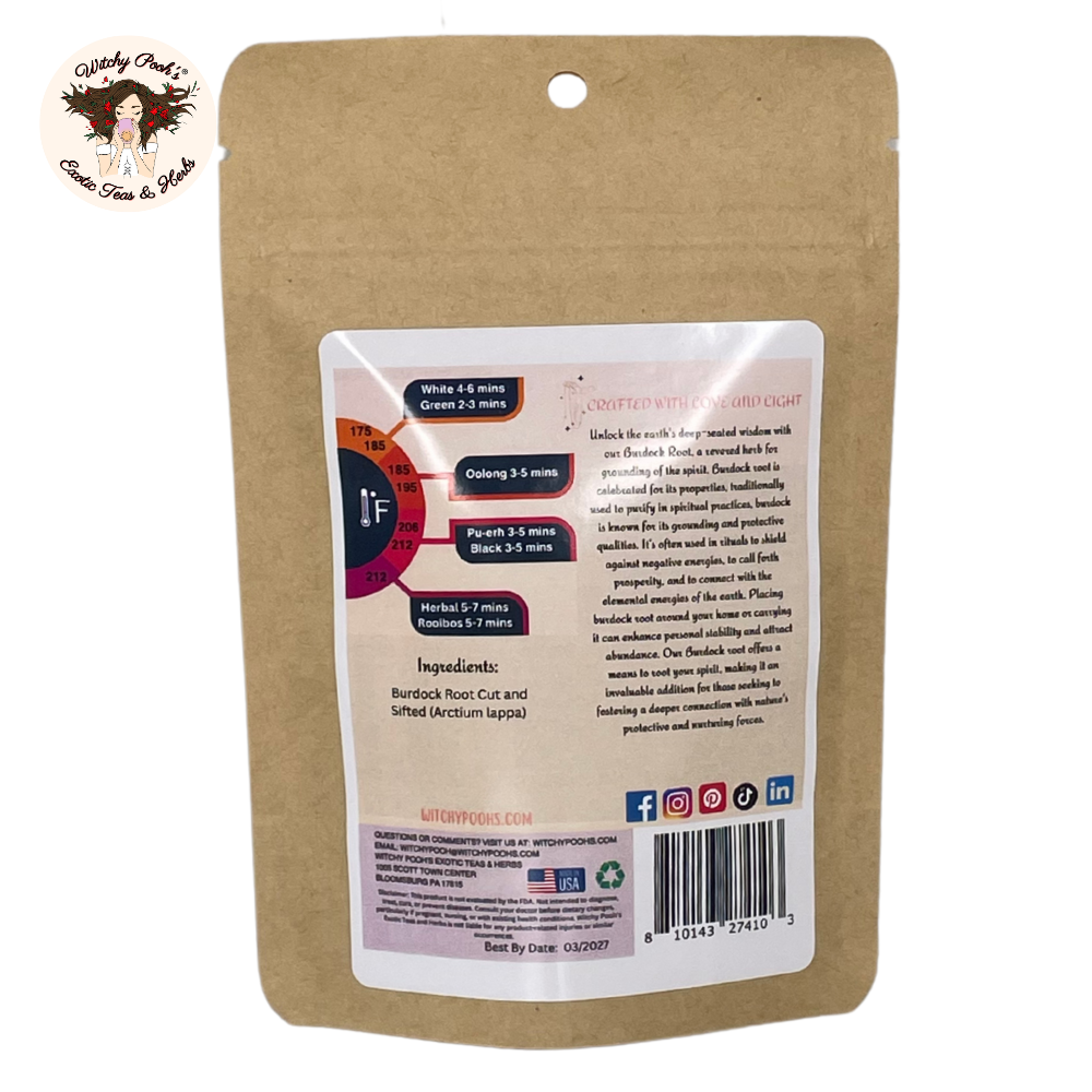 Witchy Pooh's Burdock Root Tea - Cut and Sifted, Caffeine Free - Image 4