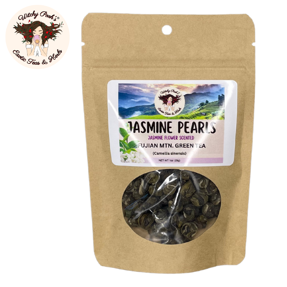 Witchy Pooh's Jasmine Dragon Pearl Tea- Loose Leaf Jasmine Scented Green Tea, Caffeinated - Image 6