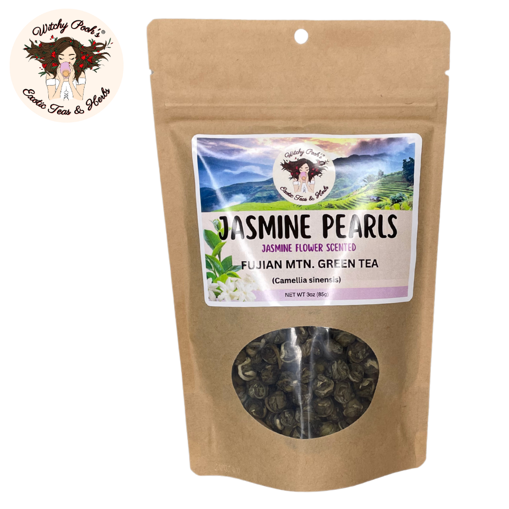 Witchy Pooh's Jasmine Dragon Pearl Tea- Loose Leaf Jasmine Scented Green Tea, Caffeinated - Image 8