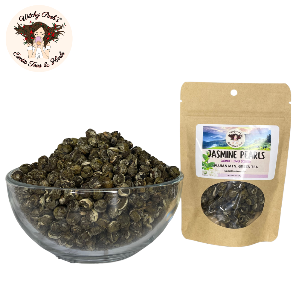 Witchy Pooh's Jasmine Dragon Pearl Tea- Loose Leaf Jasmine Scented Green Tea, Caffeinated - Image 13