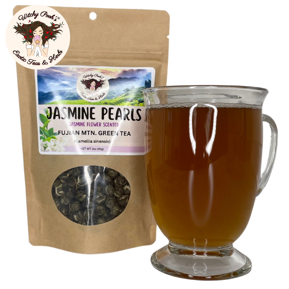 Witchy Pooh's Jasmine Dragon Pearl Tea- Loose Leaf Jasmine Scented Green Tea, Caffeinated - Image 25