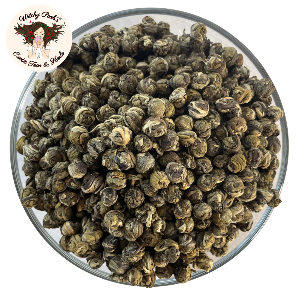 Witchy Pooh's Jasmine Dragon Pearl Tea- Loose Leaf Jasmine Scented Green Tea, Caffeinated - Image 26