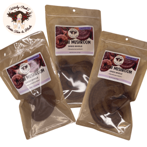 Witchy Pooh's Reishi Red Mushrooms - Large Whole Dried Mushrooms, Caffeine Free