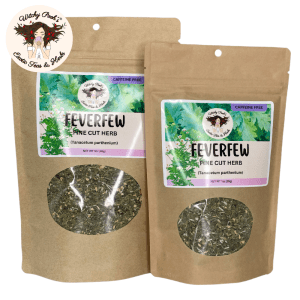 Witchy Pooh's Feverfew Tea - Loose Leaf, Fine Cut Herb, Caffeine Free