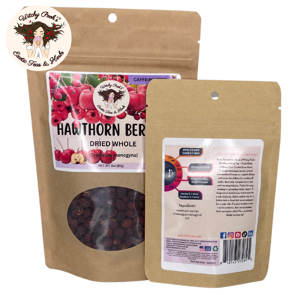 Witchy Pooh's Hawthorn Berry Tea - Whole Berries, Caffeine Free - Image 6