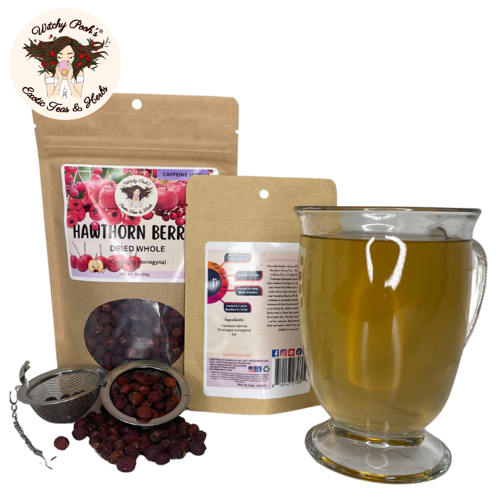 Witchy Pooh's Hawthorn Berry Tea - Whole Berries, Caffeine Free - Image 21