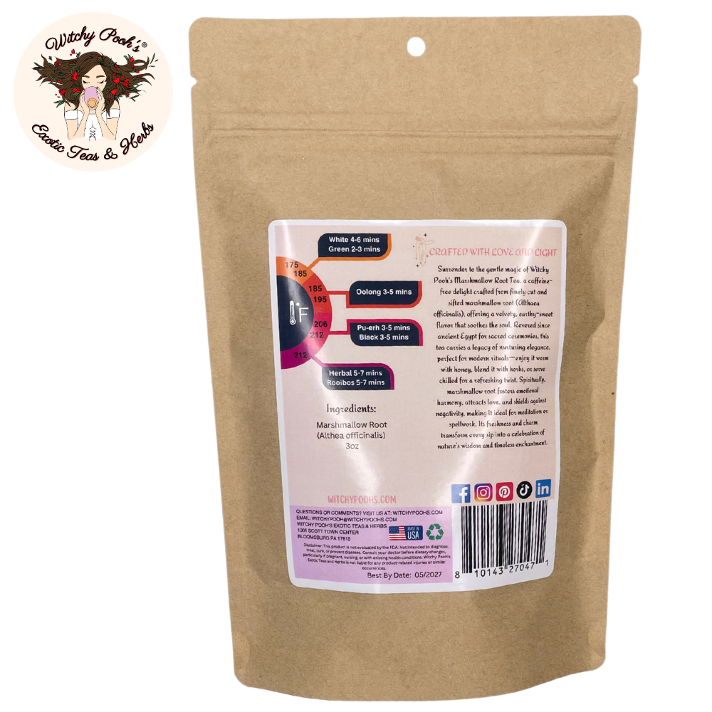 Witchy Pooh's Marshmallow Root Tea - Cut & sifted, Caffeine Free - Image 12
