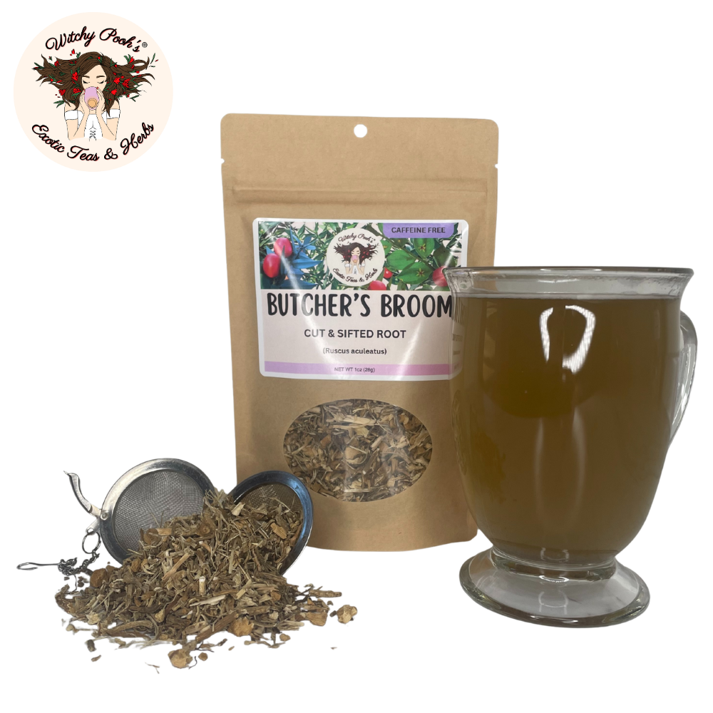 Witchy Pooh's Butcher's Broom Tea, Cut & Sifted Root, Caffeine Free - Image 4