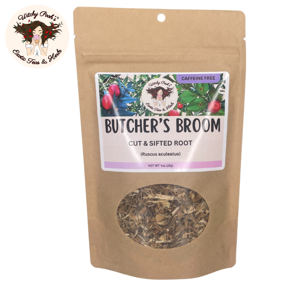 Witchy Pooh's Butcher's Broom Tea, Cut & Sifted Root, Caffeine Free - Image 19