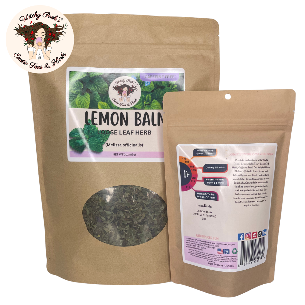 Witchy Pooh's Lemon Balm Tea - Loose Leaf Herb, Caffeine Free - Image 16