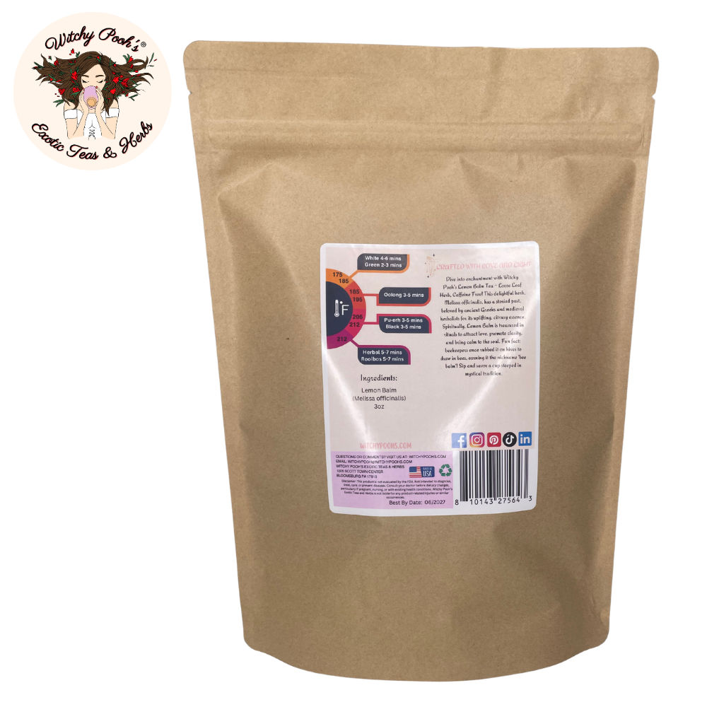 Witchy Pooh's Lemon Balm Tea - Loose Leaf Herb, Caffeine Free - Image 18