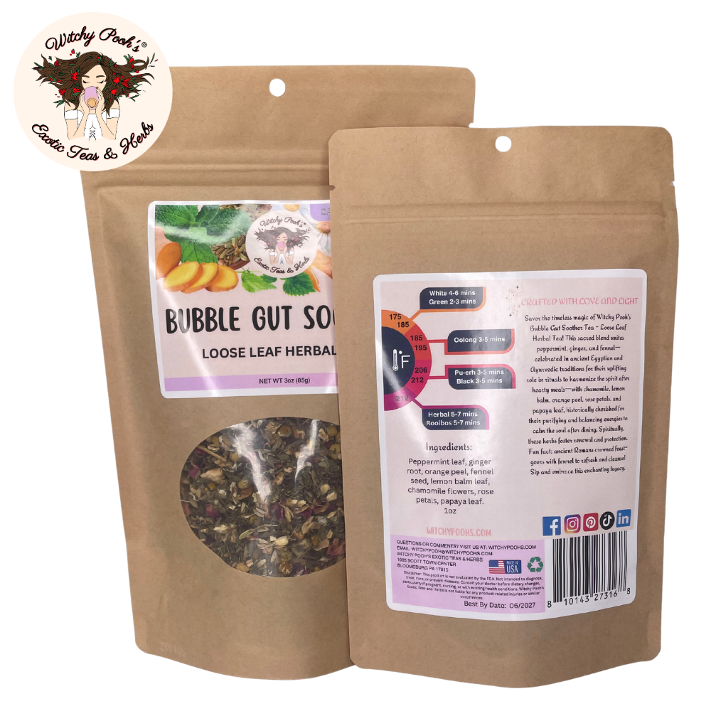 Witchy Pooh's Bubble Gut Soother Loose Leaf Herbal Tea, Caffeine Free - Image 6