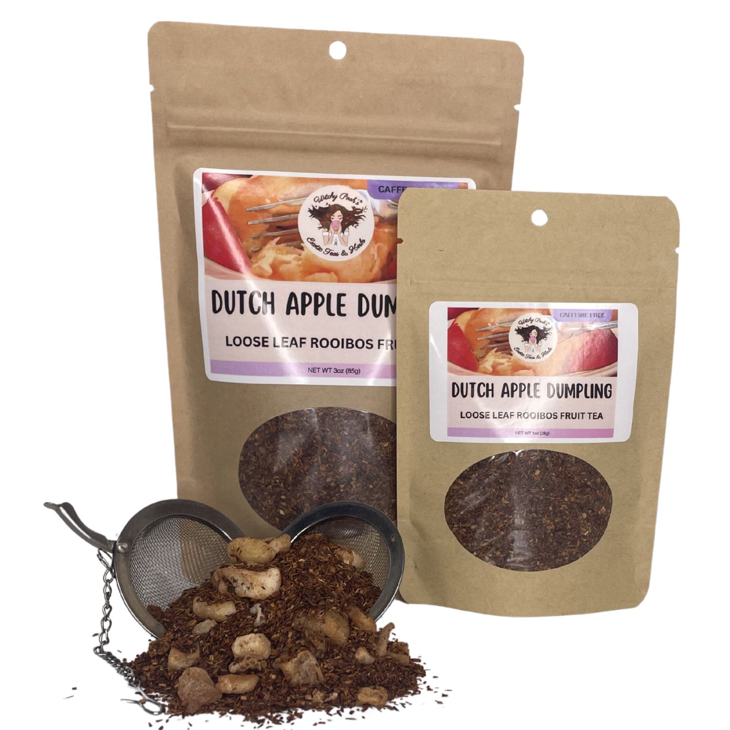 Witchy Pooh's Dutch Apple Dumpling Tea - Loose Leaf Apple Fruit Rooibos Tea, Caffeine Free - Image 10