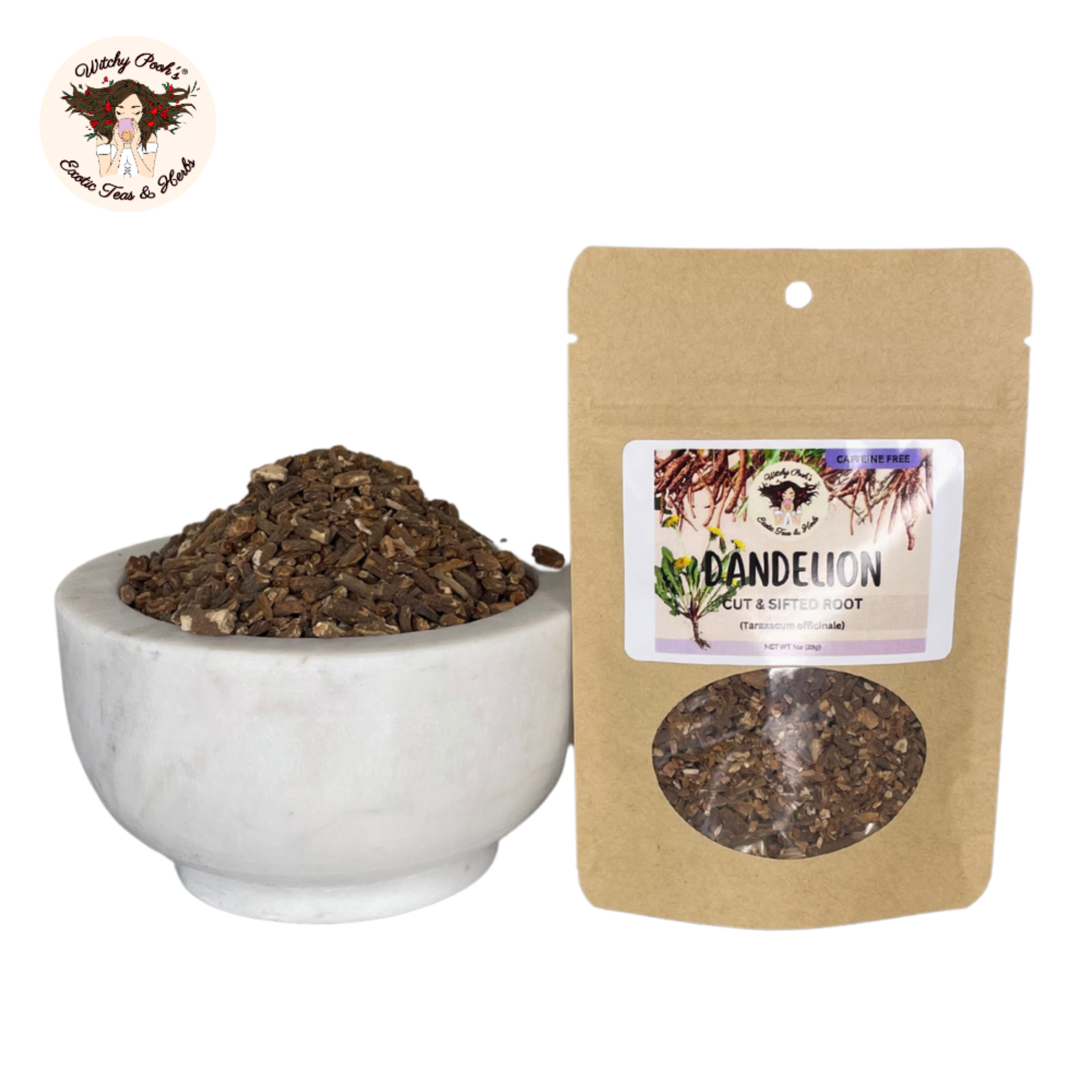 Witchy Pooh's Dandelion Root Tea - Cut and Sifted, Caffeine Free - Image 14