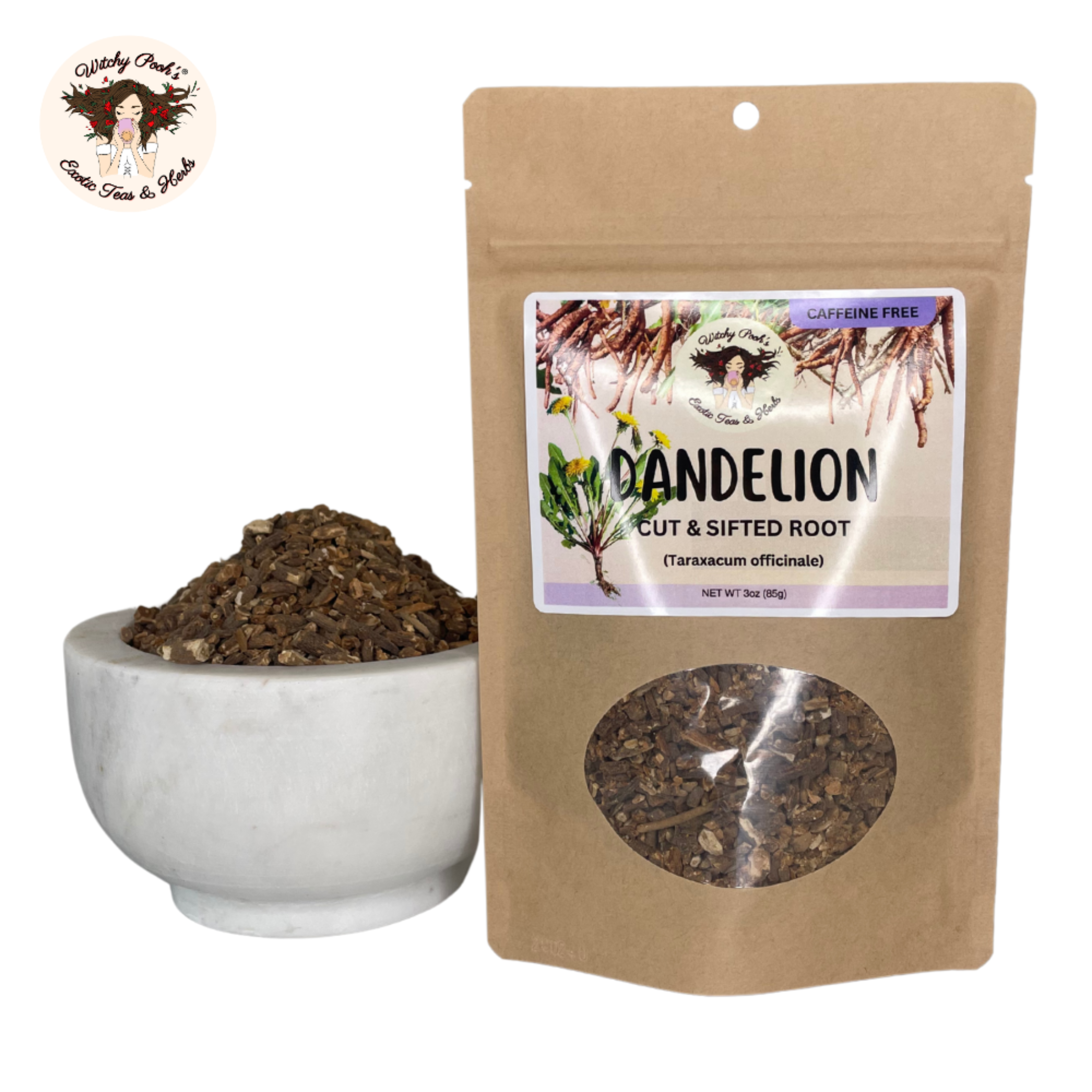 Witchy Pooh's Dandelion Root Tea - Cut and Sifted, Caffeine Free - Image 15
