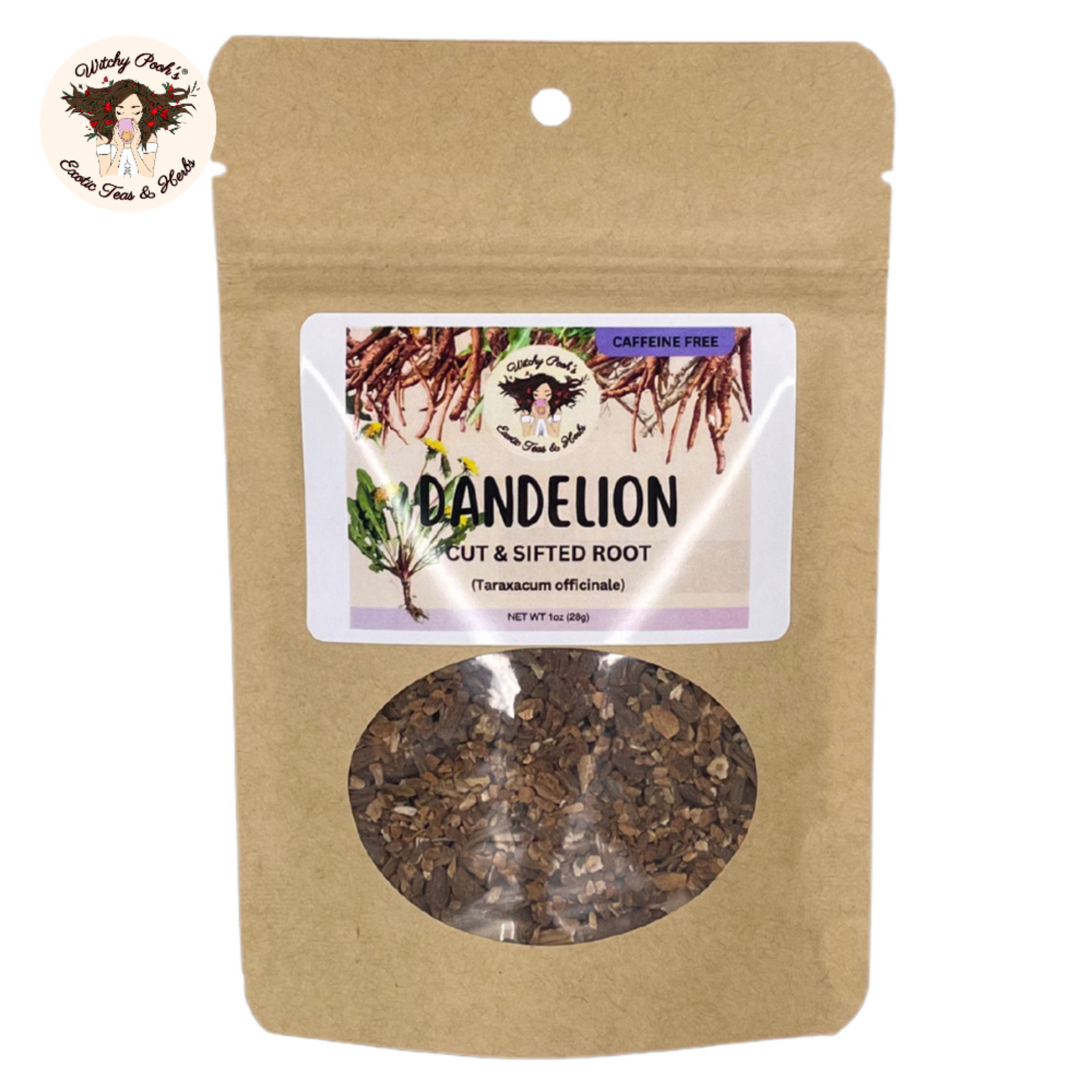 Witchy Pooh's Dandelion Root Tea - Cut and Sifted, Caffeine Free - Image 16