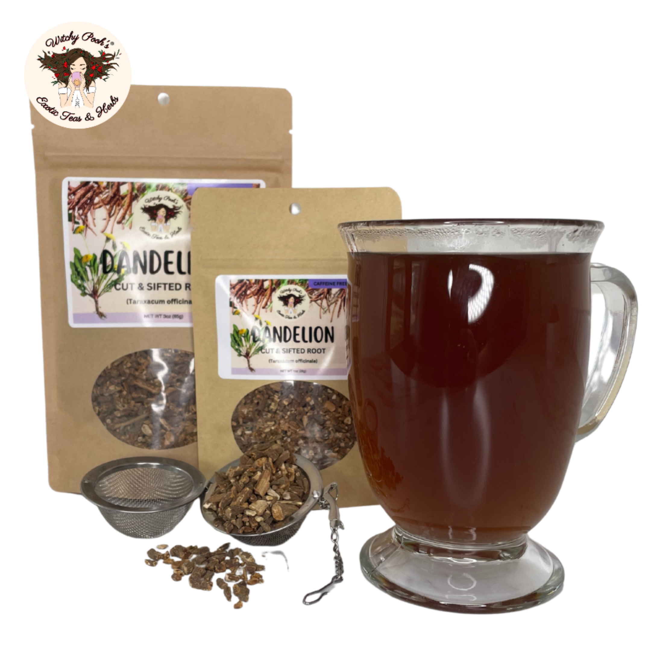 Witchy Pooh's Dandelion Root Tea - Cut and Sifted, Caffeine Free - Image 7