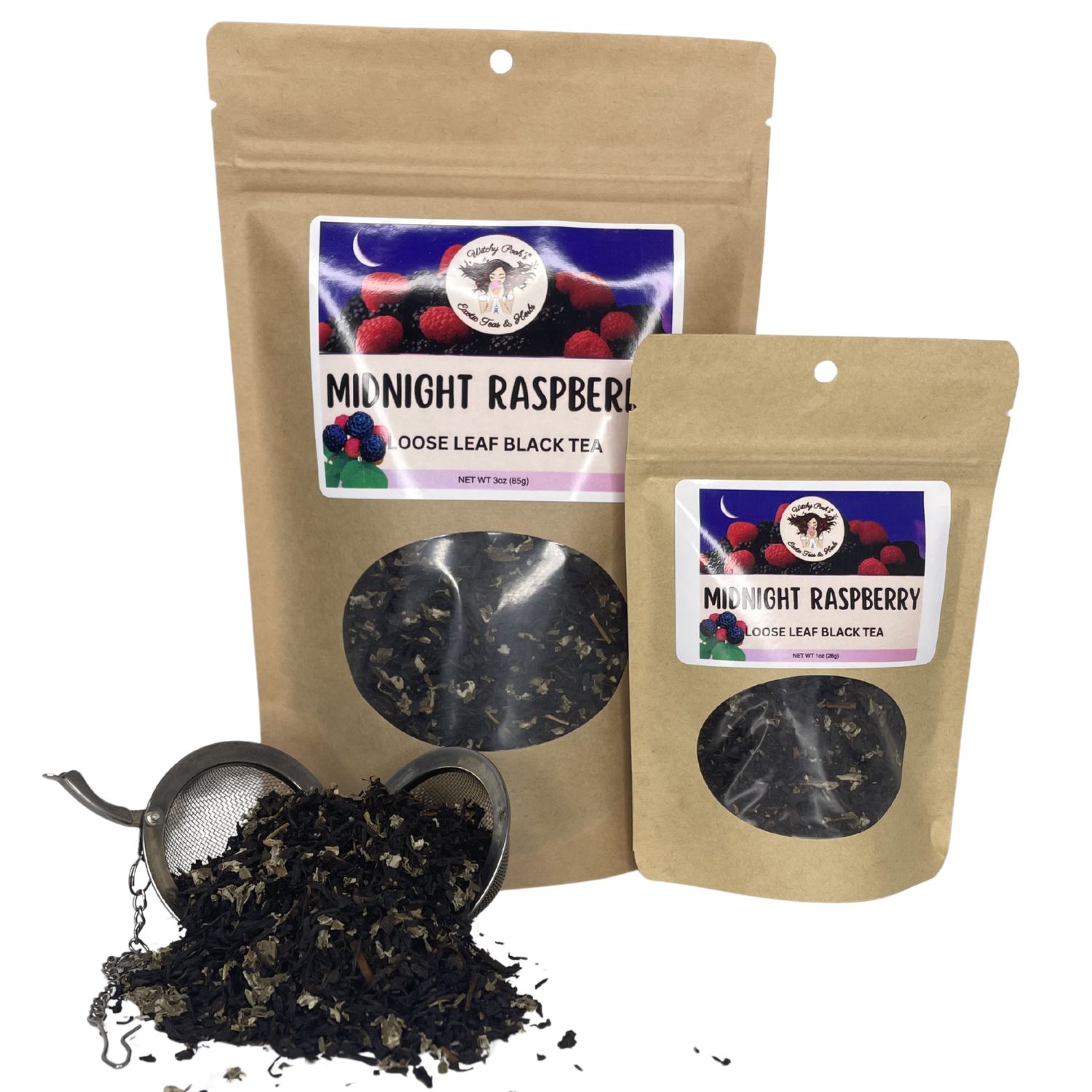 Witchy Pooh's Midnight Raspberry Tea - Loose Leaf Black Tea, Caffeinated - Image 9