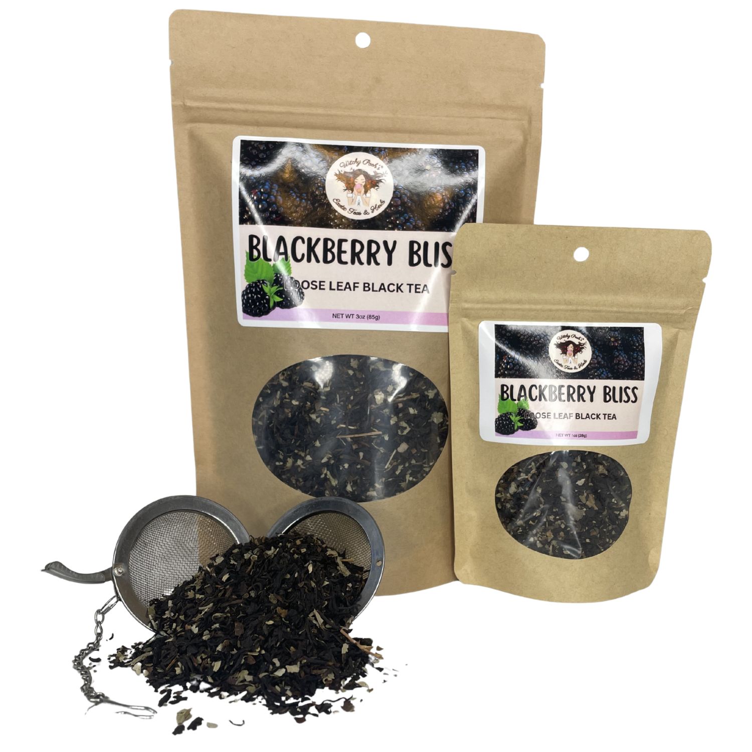 Witchy Pooh's Blackberry Bliss Loose Leaf Blackberry Flavored Black Tea - Image 12