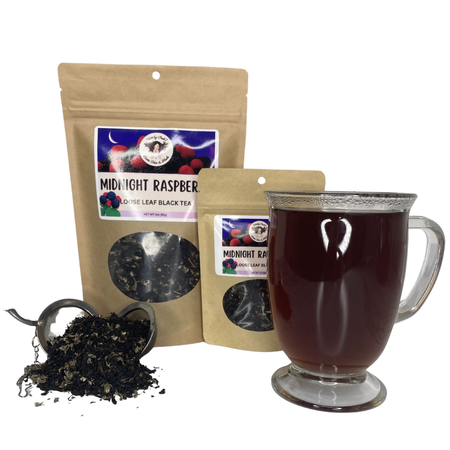 Witchy Pooh's Midnight Raspberry Tea - Loose Leaf Black Tea, Caffeinated - Image 5